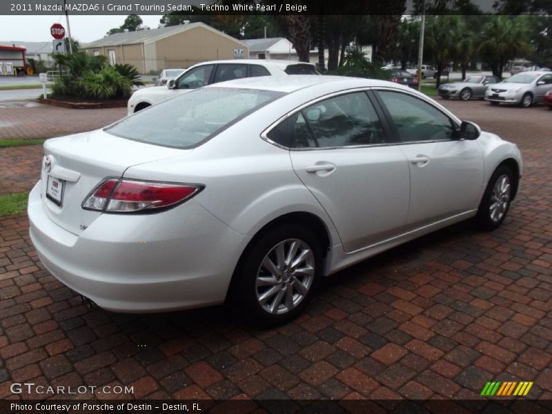 Techno White Pearl / Beige 2011 Mazda MAZDA6 i Grand Touring Sedan