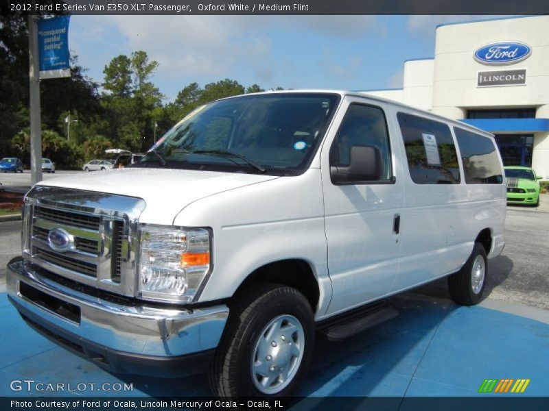 Oxford White / Medium Flint 2012 Ford E Series Van E350 XLT Passenger