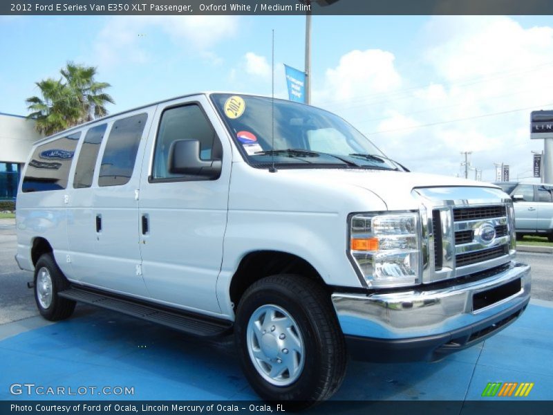 Oxford White / Medium Flint 2012 Ford E Series Van E350 XLT Passenger
