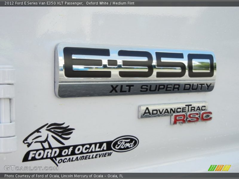 Oxford White / Medium Flint 2012 Ford E Series Van E350 XLT Passenger