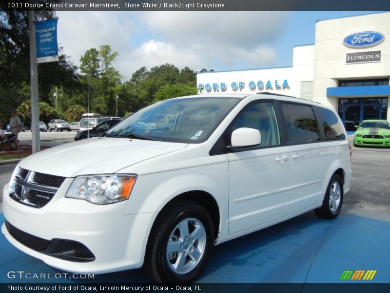 Stone White / Black/Light Graystone 2011 Dodge Grand Caravan Mainstreet