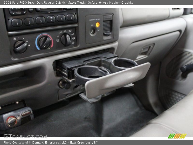 Oxford White / Medium Graphite 2002 Ford F450 Super Duty Regular Cab 4x4 Stake Truck