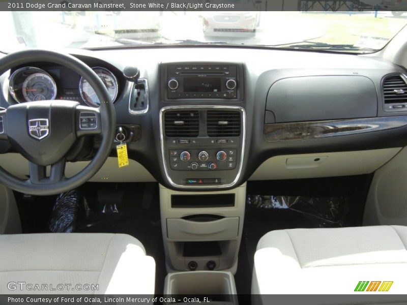 Stone White / Black/Light Graystone 2011 Dodge Grand Caravan Mainstreet
