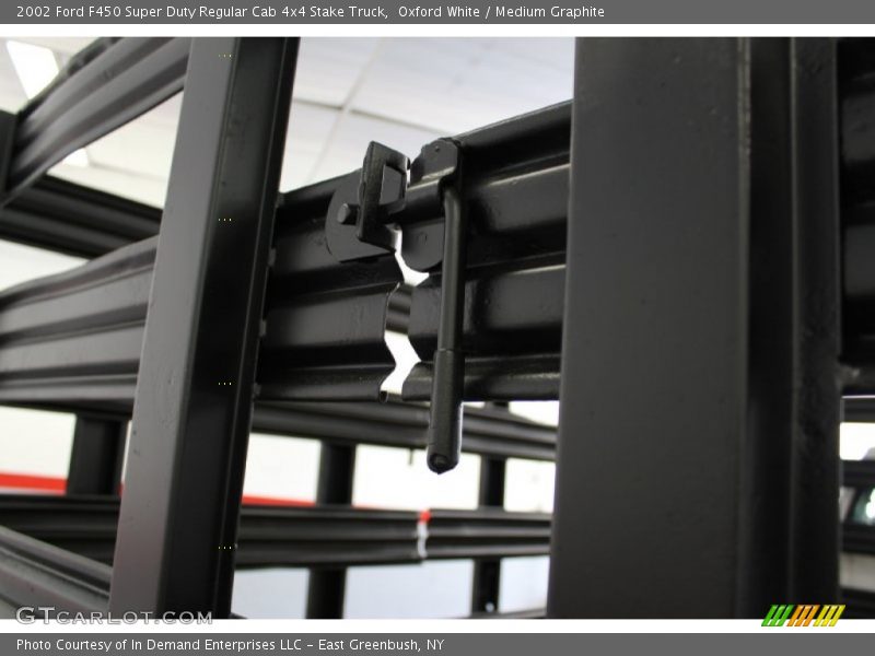 Oxford White / Medium Graphite 2002 Ford F450 Super Duty Regular Cab 4x4 Stake Truck