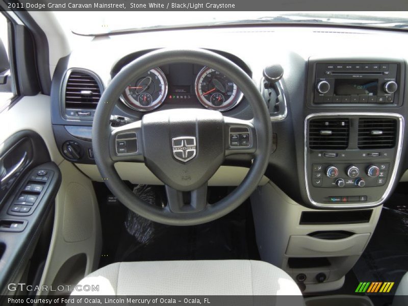 Stone White / Black/Light Graystone 2011 Dodge Grand Caravan Mainstreet