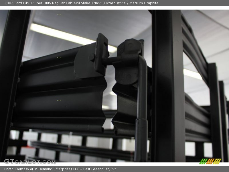 Oxford White / Medium Graphite 2002 Ford F450 Super Duty Regular Cab 4x4 Stake Truck