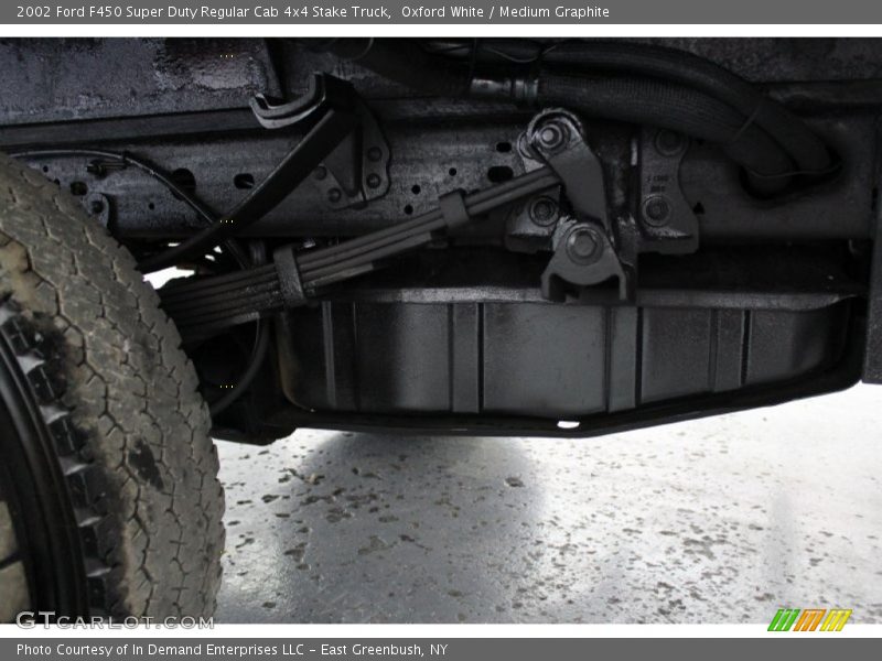 Oxford White / Medium Graphite 2002 Ford F450 Super Duty Regular Cab 4x4 Stake Truck
