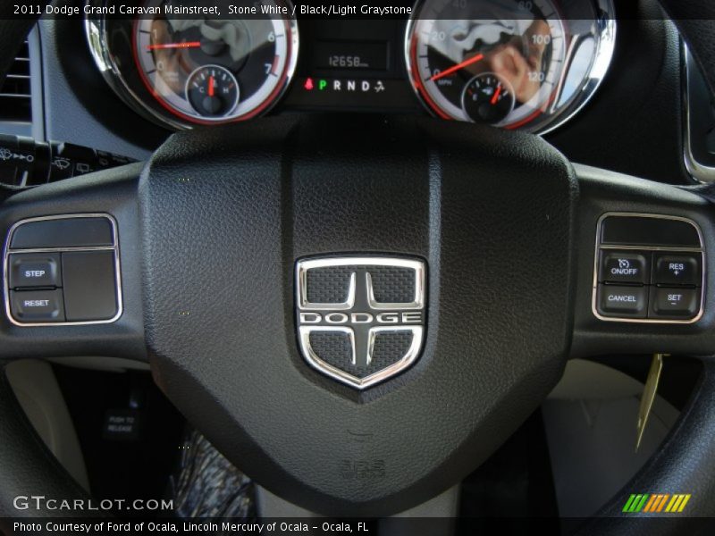 Stone White / Black/Light Graystone 2011 Dodge Grand Caravan Mainstreet