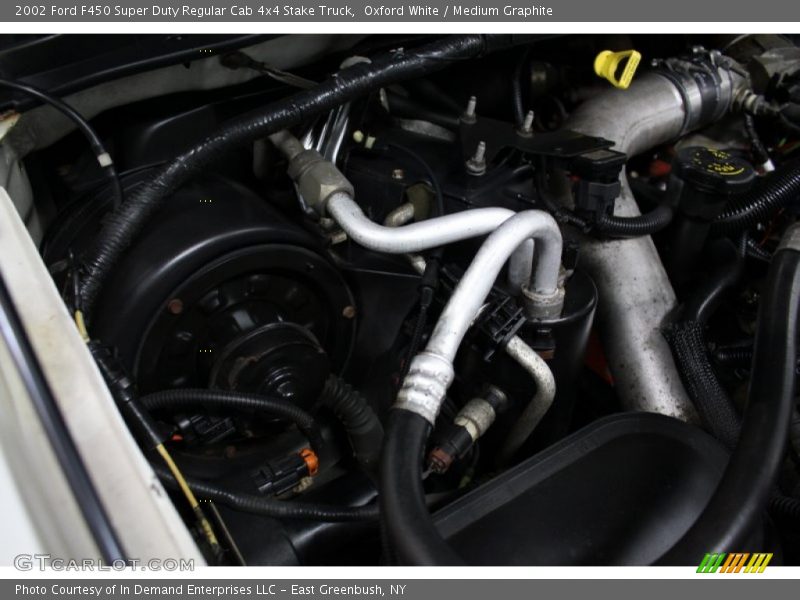 Oxford White / Medium Graphite 2002 Ford F450 Super Duty Regular Cab 4x4 Stake Truck