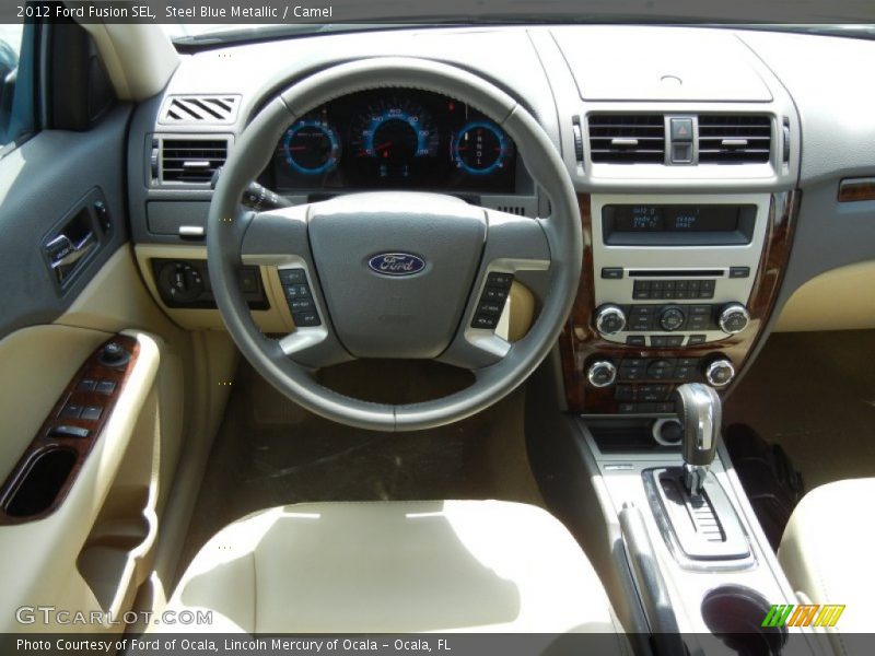 Steel Blue Metallic / Camel 2012 Ford Fusion SEL