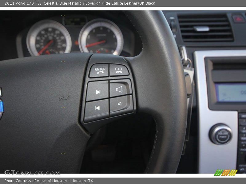 Celestial Blue Metallic / Soverign Hide Calcite Leather/Off Black 2011 Volvo C70 T5