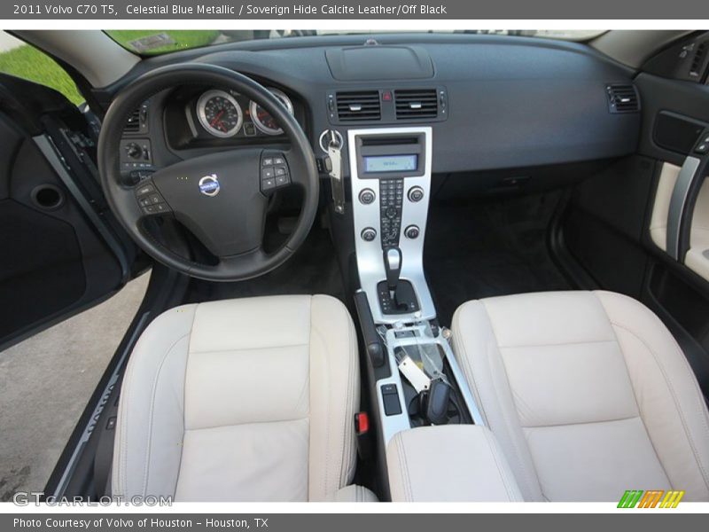 Celestial Blue Metallic / Soverign Hide Calcite Leather/Off Black 2011 Volvo C70 T5