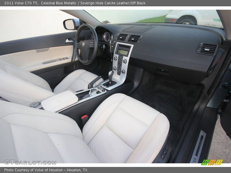 Celestial Blue Metallic / Soverign Hide Calcite Leather/Off Black 2011 Volvo C70 T5
