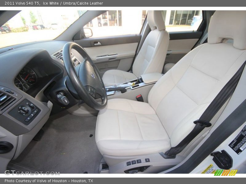 Ice White / Umbra/Calcite Leather 2011 Volvo S40 T5