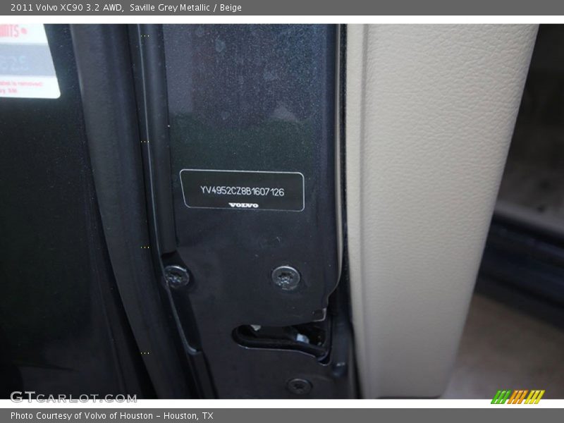 Saville Grey Metallic / Beige 2011 Volvo XC90 3.2 AWD