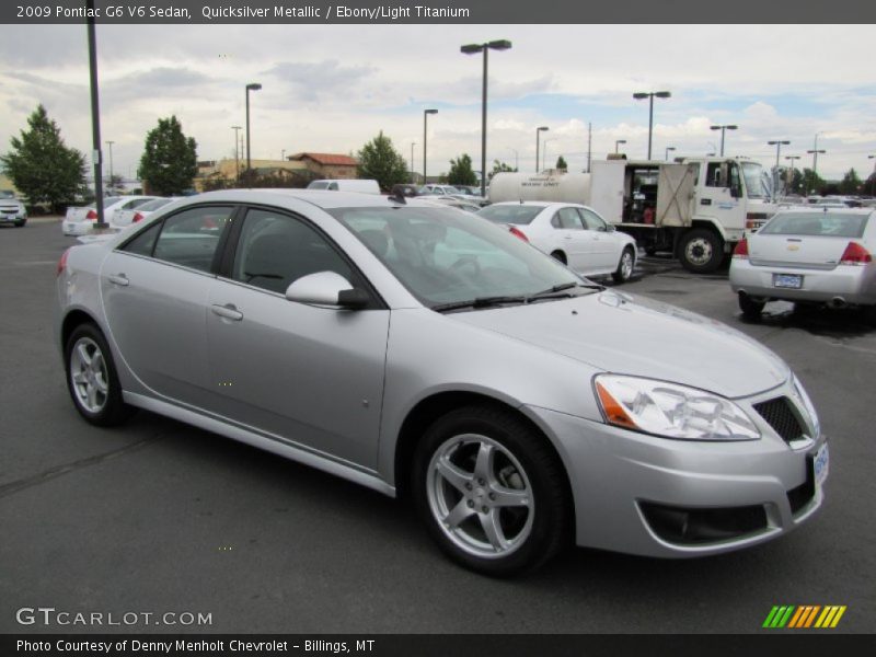 Quicksilver Metallic / Ebony/Light Titanium 2009 Pontiac G6 V6 Sedan
