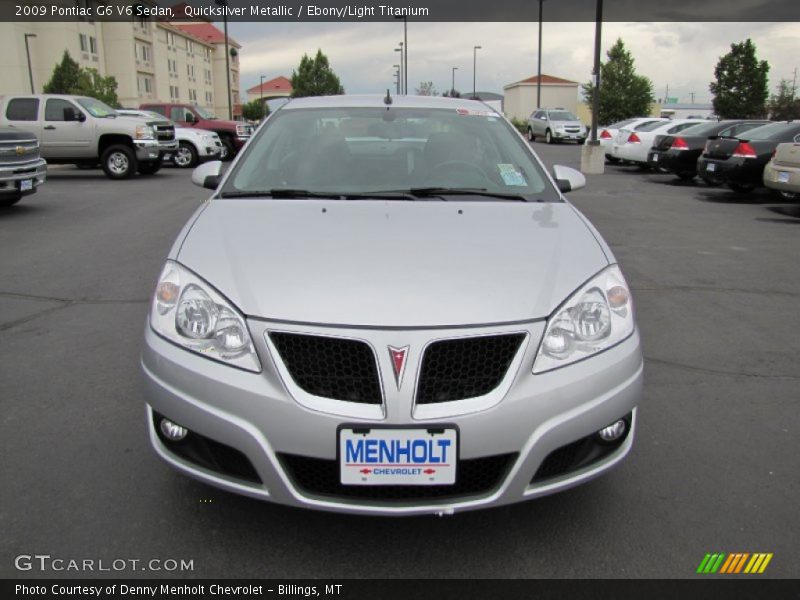 Quicksilver Metallic / Ebony/Light Titanium 2009 Pontiac G6 V6 Sedan
