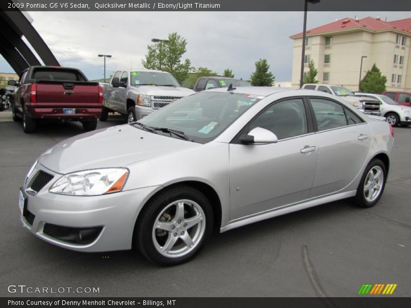 Quicksilver Metallic / Ebony/Light Titanium 2009 Pontiac G6 V6 Sedan