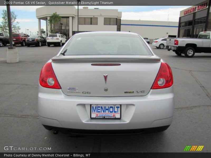 Quicksilver Metallic / Ebony/Light Titanium 2009 Pontiac G6 V6 Sedan