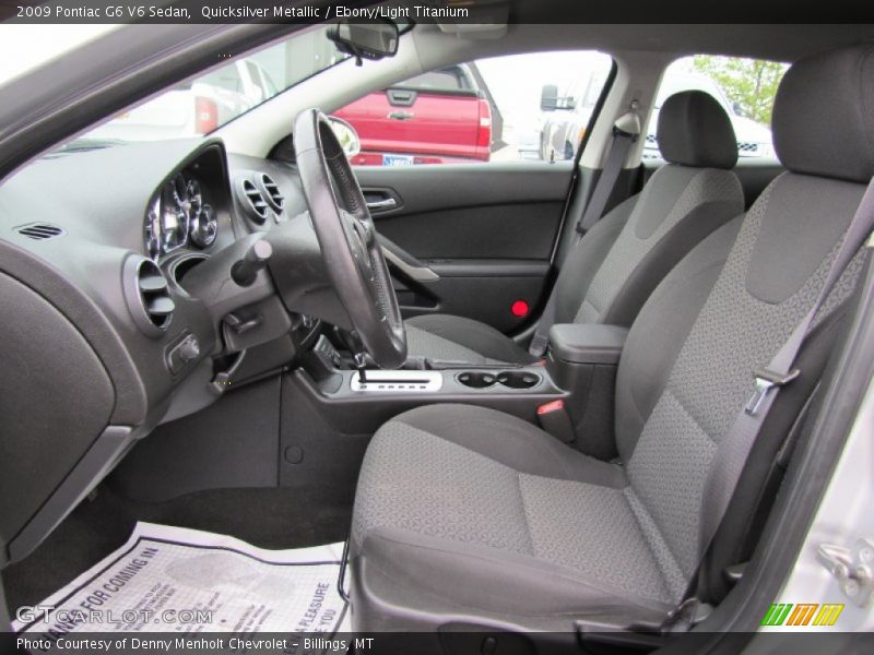 Quicksilver Metallic / Ebony/Light Titanium 2009 Pontiac G6 V6 Sedan
