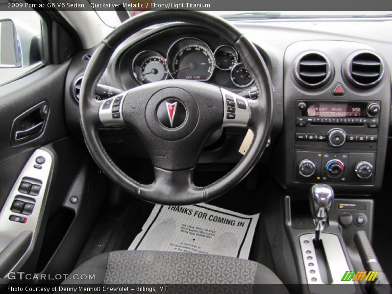 Quicksilver Metallic / Ebony/Light Titanium 2009 Pontiac G6 V6 Sedan
