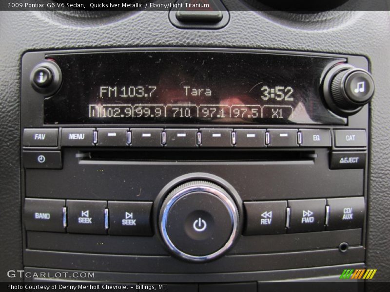 Quicksilver Metallic / Ebony/Light Titanium 2009 Pontiac G6 V6 Sedan