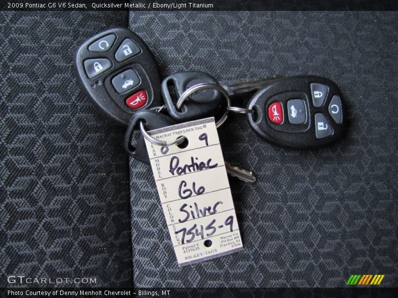 Quicksilver Metallic / Ebony/Light Titanium 2009 Pontiac G6 V6 Sedan
