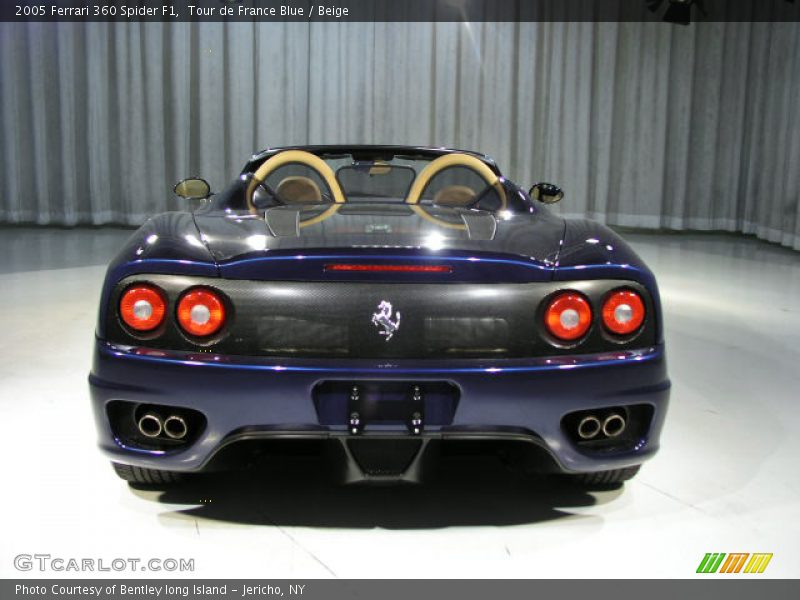 2005 Ferrari 360 Spider F1, Tour de France Blue / Beige, Rear - 2005 Ferrari 360 Spider F1