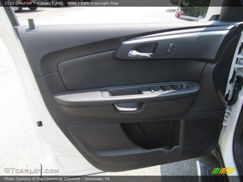 White / Dark Gray/Light Gray 2012 Chevrolet Traverse LT AWD