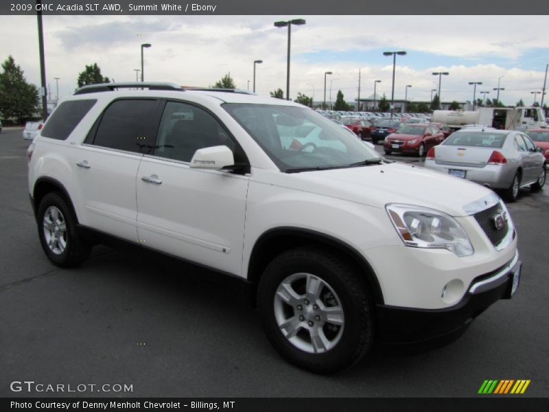 Summit White / Ebony 2009 GMC Acadia SLT AWD