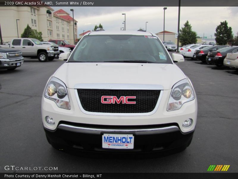 Summit White / Ebony 2009 GMC Acadia SLT AWD