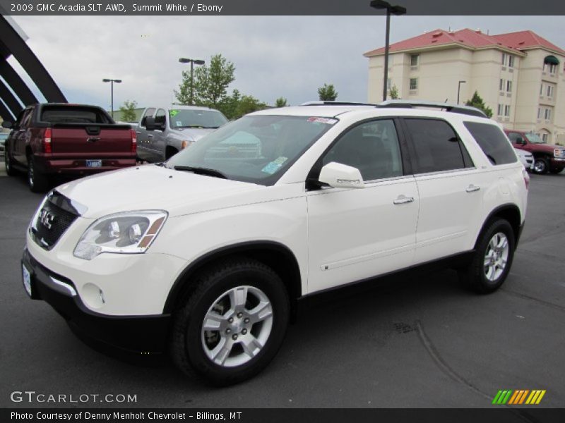 Summit White / Ebony 2009 GMC Acadia SLT AWD