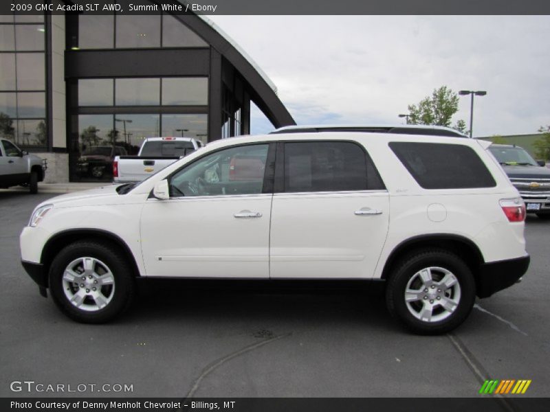 Summit White / Ebony 2009 GMC Acadia SLT AWD