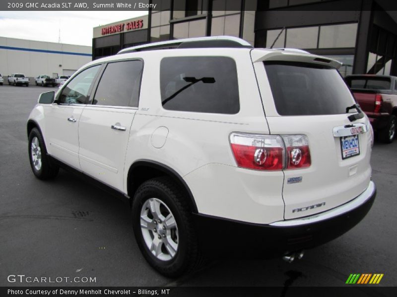Summit White / Ebony 2009 GMC Acadia SLT AWD