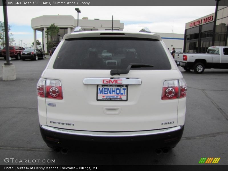 Summit White / Ebony 2009 GMC Acadia SLT AWD