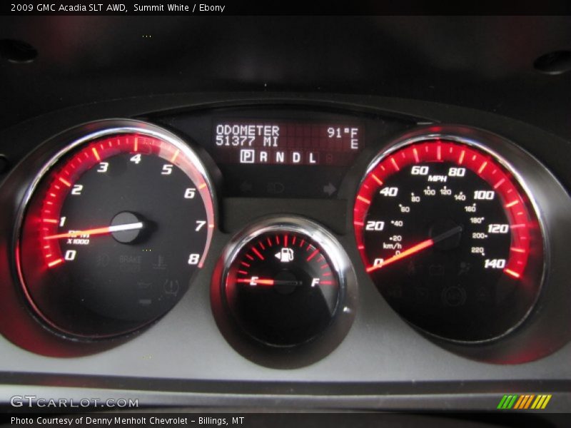 Summit White / Ebony 2009 GMC Acadia SLT AWD