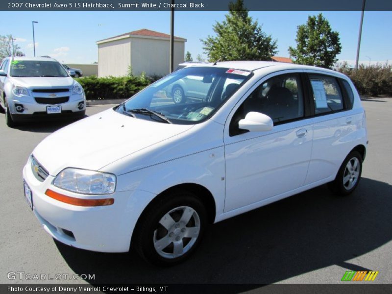 Summit White / Charcoal Black 2007 Chevrolet Aveo 5 LS Hatchback
