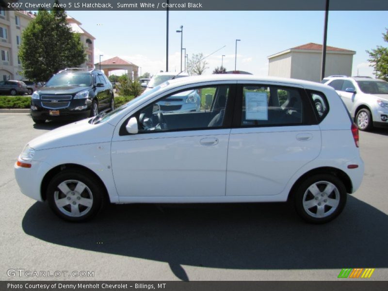 Summit White / Charcoal Black 2007 Chevrolet Aveo 5 LS Hatchback