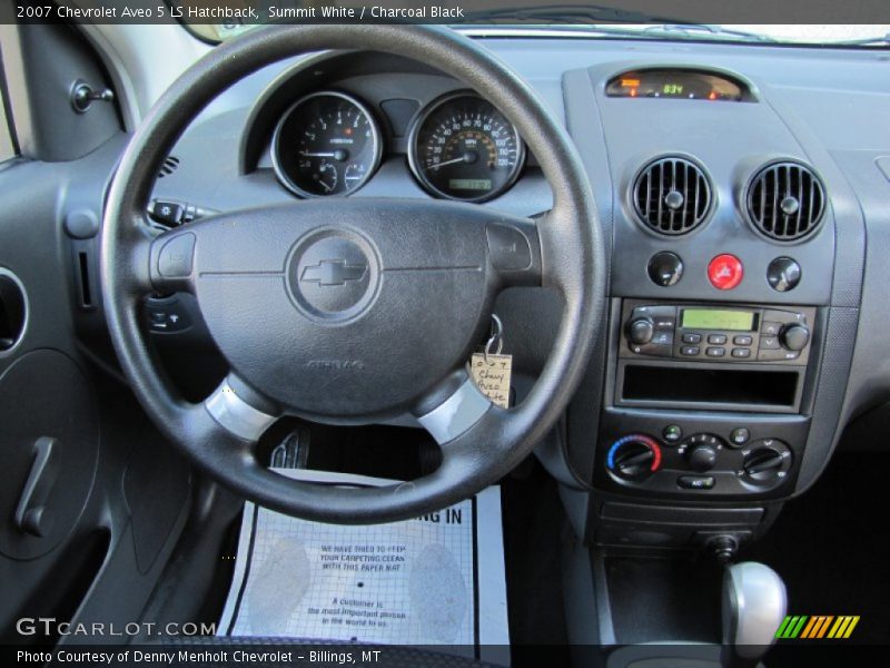 Summit White / Charcoal Black 2007 Chevrolet Aveo 5 LS Hatchback