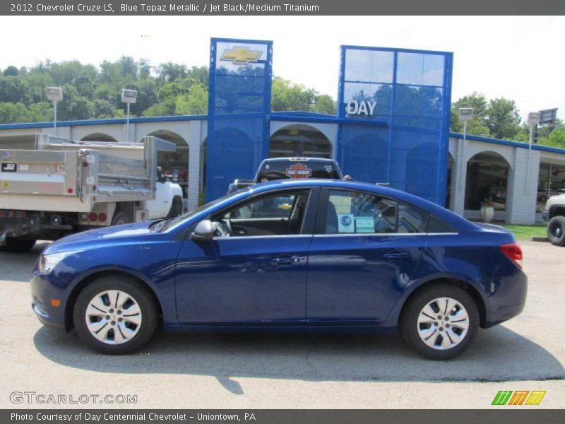 Blue Topaz Metallic / Jet Black/Medium Titanium 2012 Chevrolet Cruze LS