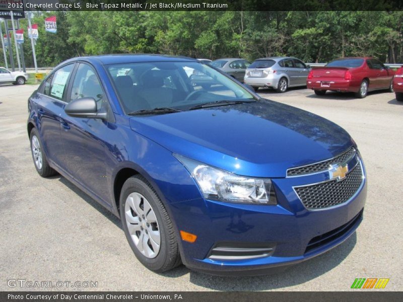Blue Topaz Metallic / Jet Black/Medium Titanium 2012 Chevrolet Cruze LS