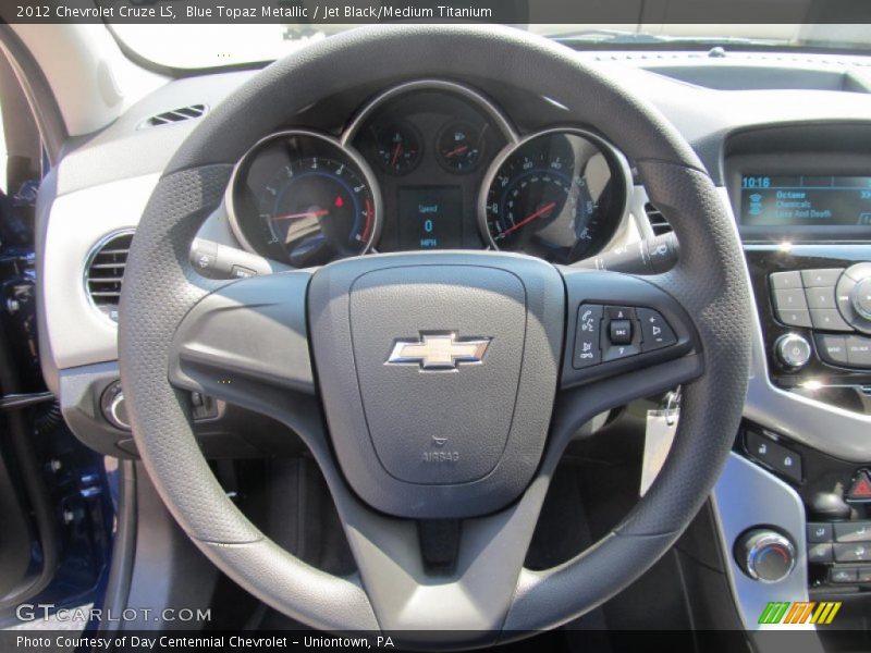 Blue Topaz Metallic / Jet Black/Medium Titanium 2012 Chevrolet Cruze LS