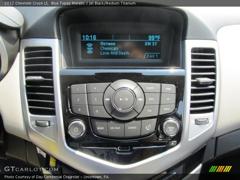 Blue Topaz Metallic / Jet Black/Medium Titanium 2012 Chevrolet Cruze LS