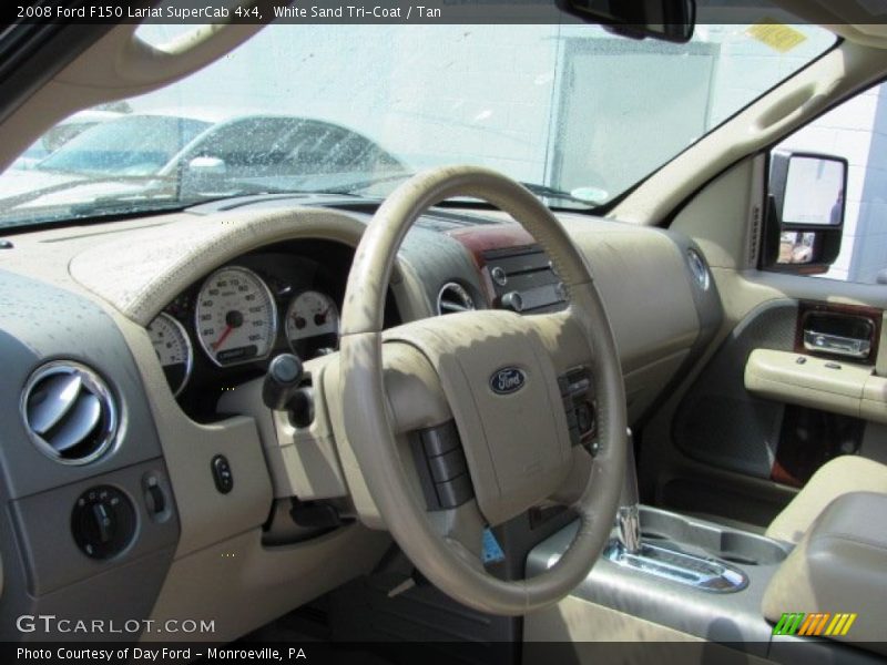 White Sand Tri-Coat / Tan 2008 Ford F150 Lariat SuperCab 4x4