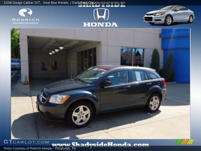 Steel Blue Metallic / Dark Slate Gray 2008 Dodge Caliber SXT