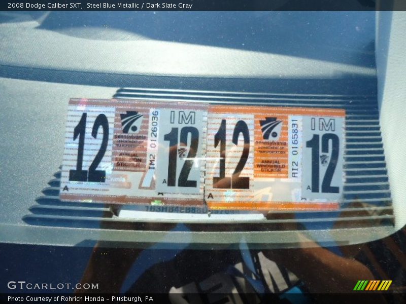 Steel Blue Metallic / Dark Slate Gray 2008 Dodge Caliber SXT