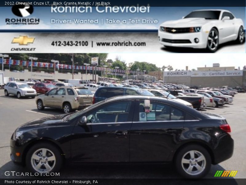 Black Granite Metallic / Jet Black 2012 Chevrolet Cruze LT