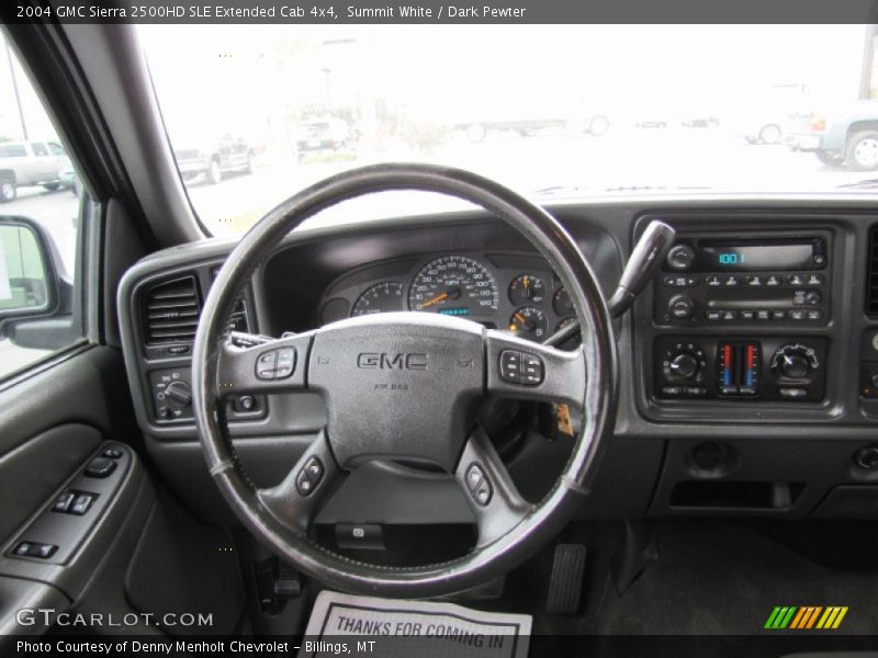 Summit White / Dark Pewter 2004 GMC Sierra 2500HD SLE Extended Cab 4x4
