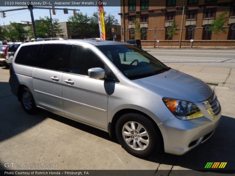 Alabaster Silver Metallic / Gray 2010 Honda Odyssey EX-L