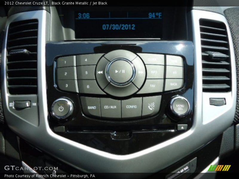 Black Granite Metallic / Jet Black 2012 Chevrolet Cruze LT